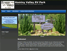 Tablet Screenshot of hominyvalleyrvpark.com
